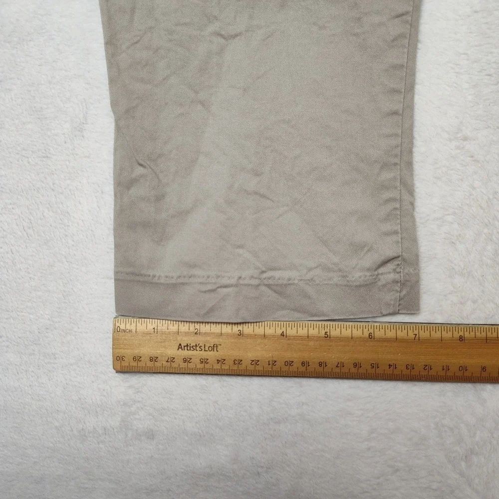 Moss London Pants Mens 36x31 Beige Chino‎ Slim Tapered Cotton Lyocell Stretch